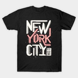 New York City Vintage Typography T-Shirt